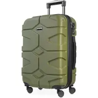 Hauptstadtkoffer - X-Kölln - Valise à main trolley avec soufflet d'extension 4 roues robuste coque dure valise de voyage extensible, serrure TSA 50 L,Olivgrün