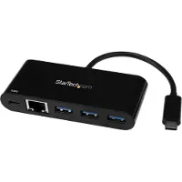 StarTech.com Adapter Usb-c 3 Port Hub Noir