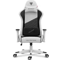 Sense7 Fauteuil gaming Spellcaster SENSHI XL blanc - Fauteuil de bureau ergonomique pour personnes de grande taille, supportant jusqu'à 160 kg, rembourrage en mousse à froid, assise large