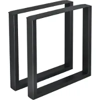 En.casa Lot de 2 pieds de table « Makers » 70 x 72 cm en acier noir