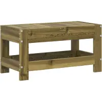 vidaXL Tabouret de jardin 62x30x32 cm Bois de pin imprégné