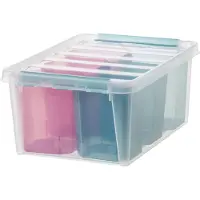 Smartstore Boîte de rangement COLOUR 15 avec insert 14 litres transparent