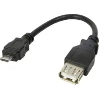 Logilink usb-adaptateur kabel- usb micro - typ b (m) - usb typ a (w) ( usb 2.0) 6 cm noir au0030