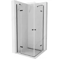 Mexen Roma Duo cabine de douche avec porte battante 90 x 90 cm, Transparent, Noir - 854-090-090-70-00-02