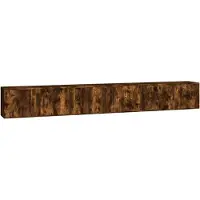 vidaXL Armoires murales TV 3 pcs. Chêne fumé 100x34,5x40 cm