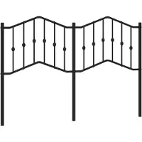 vidaXL Tête de lit en métal noir 150 cm