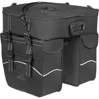 Greenlands Sacoche vélo Greenlands Travel Touring - Double sacoche vélo - avec sacoche supérieure amovible - Sacoche vélo en 3 parties - 2x34 et 1x25 litres - Noir
