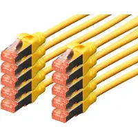 Digitus DK-1644010-Y-10 Patchcable Cat 6, S/FTP, 1,0 m, gelb, 10er
