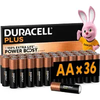 Duracell Piles Plus AA, 36 pièces