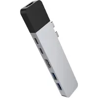 Hyper Station d'Accueil USB-C vers HDMI, Ethernet et USB-A Argent