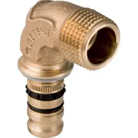 Geberit Equerre de transition Mepla en bronze, avec filetage extérieur 20mmx1/2