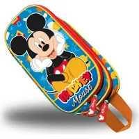 KARACTERMANIA Double trousse à crayons Disney Mickey Mouse Glad 3D, bleu