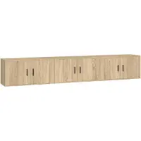 vidaXL Armoires TV murales 3 pièces chêne Sonoma 80x34,5x40 cm