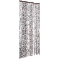 vidaXL Rideau anti-mouches brun et beige 100x200 cm chenille