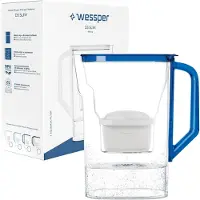 Wessper Carafe filtrante D3 SLIM, 2,7 litres, bleue, avec 1 filtre aquamax