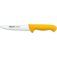 Arcos Couteau de boucher couleur - Prof 294600 acier inoxydable nitrum et mangue ergonomique jaune lame en polypropylène et 16 cm de lame, vitrine