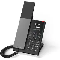 Snom HD350W, téléphone IP, noir, combiné filaire, bureau/mur, antibactérien, Gigabit Ethernet