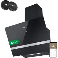 CIARRA Hotte aspirante sans conduit, 60 cm, classe énergétique A+++, débit d'air de 685 m³/h, connectivité WIFI avec application, commandes tactiles, fonction BOOST, modèle VM6736HB