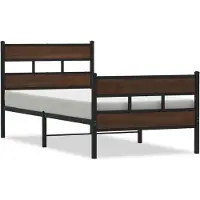 vidaXL Cadre de lit sans matelas avec tête et pied de lit 107x203 cm