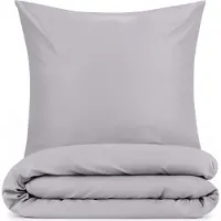 Blumtal linge de lit 135x200cm + taie d'oreiller 50x80cm - Microfibre Bed Sheets 135x200cm - 2pcs set linge de lit gris