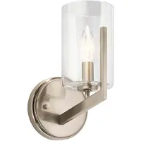 Kichler Applique murale Nye classique, couleur étain, 1xE14x40W, métal, dimensions : 24,5 x 13 x 18,9 cm, IP20, Quintiesse