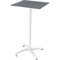 Oviala Table haute de terrasse inclinable stratifié ardoise gris foncé - Opéra
