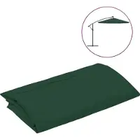 vidaXL Housse de rechange pour parasol vert 350 cm