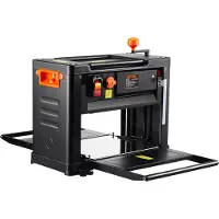 Vevor Raboteuse à Bois 2000 W 3 Lames Raboteuse Stationnaire Double Vitesse 23500 tr/min Largeur de Rabotage 33 cm Épaisseur de Coupe 15 cm