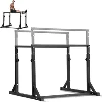 Vevor Barre à dips , station de dips lourds réglable 363 kg, station de dips workout fitness stabilisateur parallèles, barres parallèles pour la musculation dans la salle de fitness à domicile