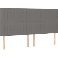 vidaXL Têtes de lit 4 pcs. Gris foncé 90x5x78/88 cm Tissu