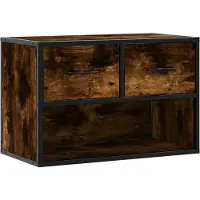 vidaXL Armoire TV chêne fumé 60x31x39,5 cm Bois composite et métal