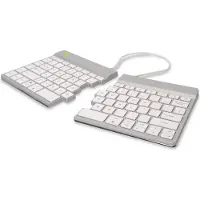 R-Go Tools Clavier ergonomique divisé - - Bluetooth 5.0 - QWERTY US - Logiciel de pause - Blanc