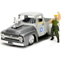 Jada Street Fighter Ii 1956 Ford Pickup 1:24 Vehicle Argenté Enfants