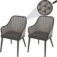 Mendler Chaise de jardin -O16 (lot de 2)
