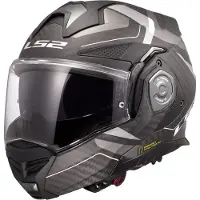 LS2 Helmets LS2 FF901 Advant X Carbon Horizon casque pliable, gris/argent, XS (53/54)