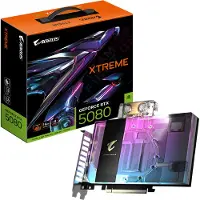 Gigabyte AORUS GeForce RTX 5080 XTREME WATERFORCE WB 16G Carte Graphique - 16 Go GDDR7, 256 bits, PCI-E 5.0, 2805MHz Core Clock, 3 x DP 2.1a, 1 x HDMI 2.1b, NVIDIA DLSS 4, GV-N5080AORUSX WB-16GD