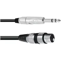 Omnitronic Câble adaptateur XLR(F)/Klinke stéréo 2m sw