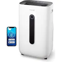 Clean air optima Déshumidificateur et purificateur d'air CA-705 Smart - Convient pour des pièces jusqu'à : 50 m² / 125 m³ - Capacité de déshumidification : 16 litres par jour - Application