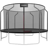 Hudora Trampoline First avec filet de sécurité - trampoline de jardin d'extérieur, Ø 4 m