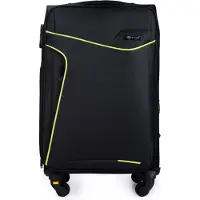Solier Trunks Medium Suitcase M Soft M Black Green, STL1651