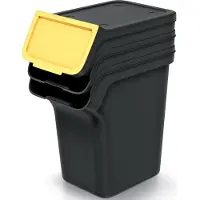 Nabbi Poubelle Set 4 Poubelles Trieur de déchets Système de tri des déchets Kaddi Q Plastique