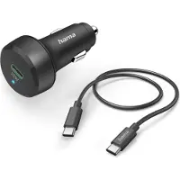 Hama Kit de charge allume cigare USB-C, 25 Watt, noir