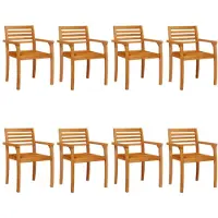 vidaXL Chaises de jardin 8 pcs. 59x55x85 cm bois massif acacia
