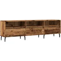 vidaXL Armoire TV imitation vieux bois 150x30x44,5 cm Matériau dérivé du bois