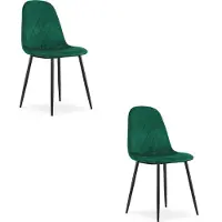 Leobert Chaise ASTI - velours vert foncé x 2