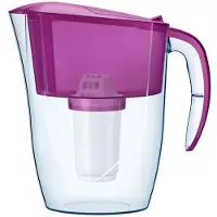 AQUAPHOR Filtre à eau de table SMILE rose 2,9l Filtre à eau potable avec cartouche filtrante A5 pour 350 litres d'eau filtrée