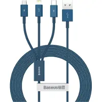 Baseus CAMLTYS-03 Câble USB 1,5 m USB A USB C/Micro-USB B/Bleu clair