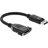 InLine 17100I Câble adaptateur DisplayPort, DisplayPort mâle à femelle pour encastrement, 0,2m