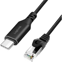Logilink CU0412 USB-C 3.2 Ethernet-Kabel C/M > RJ45/M 1 Gbit/s 2m