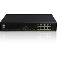 LevelOne GEP-1061, Administré, L2, Gigabit Ethernet (10/100/1000), Alimentation par Ethernet (PoE), Montage en rack